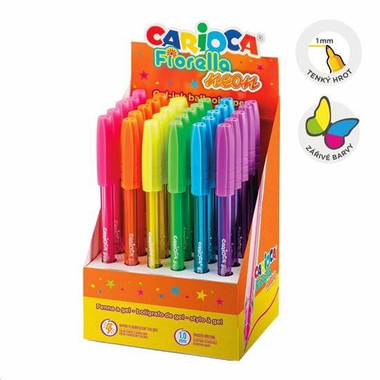 Obrázek z Kuličkové pero Carioca Fiorella - mix neon