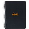 Obrázek z Blok kroužkový Clairefontaine Rhodia A5+ - linka / 80 listů / černá