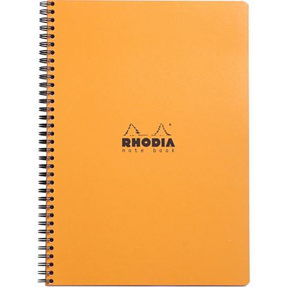 Obrázek Blok kroužkový Clairefontaine Rhodia A4+ - linka / 80 listů / oranžová