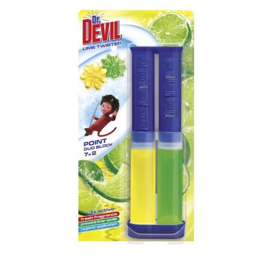 Obrázek z Dr.Devil WC Point Duo Block 65ml - Lime twister