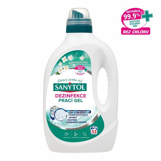 Obrázek z Dezinfekční prací gel Sanytol - bílé květy / 2,6 l