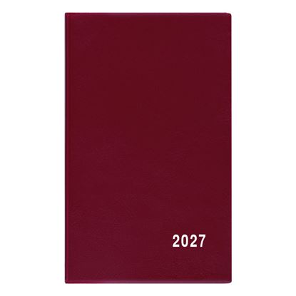 Obrázek Diář kapesní PVC - čtrnáctidenní / bordó