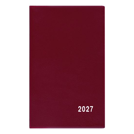 Obrázek z Diář kapesní PVC - čtrnáctidenní / bordó