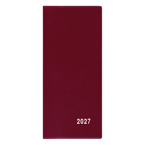 Obrázek z Diář kapesní PVC - měsíční / bordó