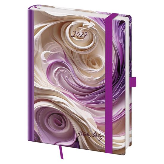 Obrázek z Diář VARIO Matragi Violet - B6 / týdenní / s gumičkou