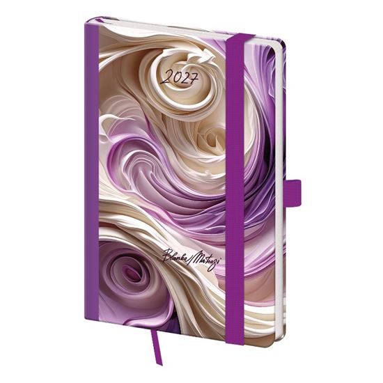 Obrázek z Diář kapesní VARIO Matragi Violet - týdenní / s gumičkou