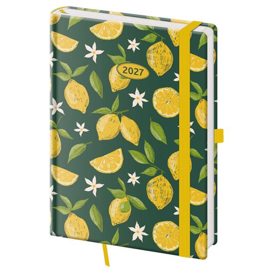 Obrázek z Diář VARIO Lemons - A5 / týdenní / s gumičkou