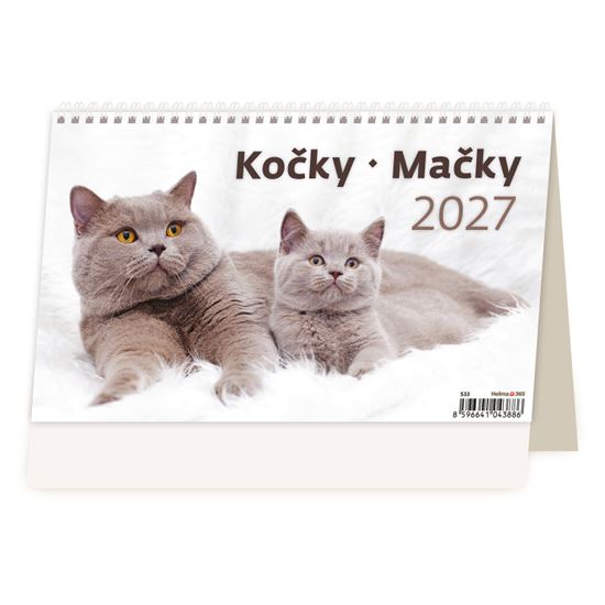 Obrázek z Kalendář stolní - Kočky / S34