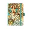 Obrázek z Blok Alfons Mucha premium - A5 / tečkovaný / tyrkysová