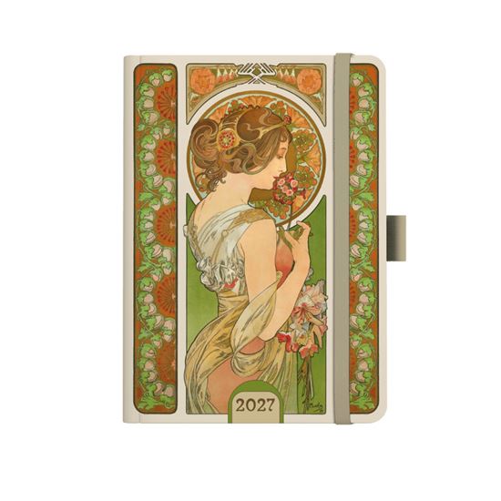 Obrázek z Diář Alfons Mucha - A5 / týdenní / zelená