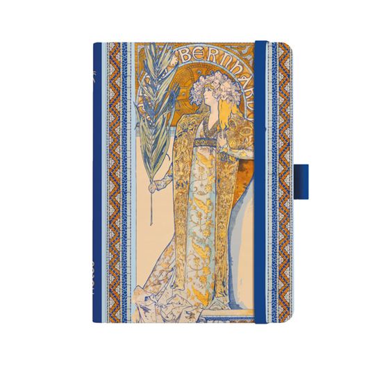 Obrázek z Blok Alfons Mucha premium - A5 / linka / modrá