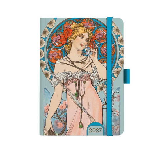 Obrázek z Diář Alfons Mucha - A5 / denní / modrá