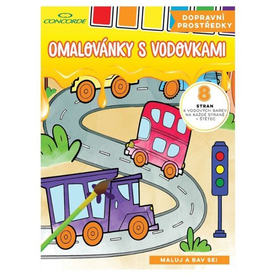 Obrázek z Omalovánky s vodovkami CONCORDE - Dopravní prostředky