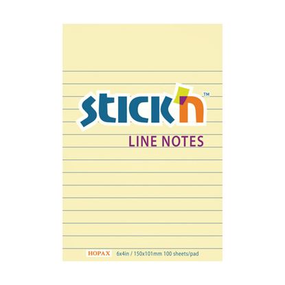 Obrázek Samolepicí bločky Stick´n by Hopax - 101 mm x 150 mm / linka / 100 lístků