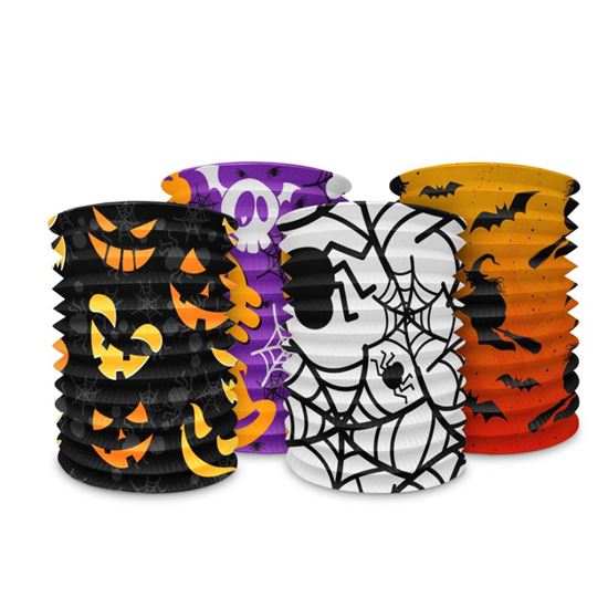 Obrázek z Lampion roztahovací 15 cm - Halloween mix