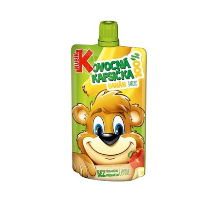 Obrázek Kubík 100% ovocná kapsička - jablko a banán / 100 g
