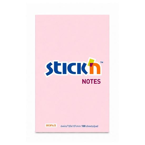 Obrázek z Samolepicí bloček Stick'n by Hopax - 150 x 101 mm / 100 lístků / pastelově růžová