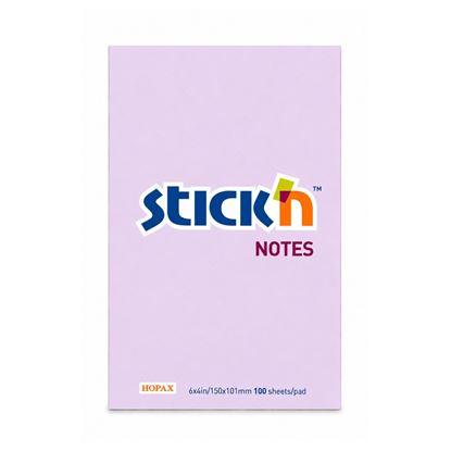 Obrázek Samolepicí bloček Stick'n by Hopax - 150 x 101 mm / 100 lístků / pastelově fialová