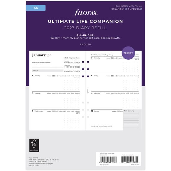 Obrázek z Náhradní vložka Filofax Ultimate Life Companion A5
