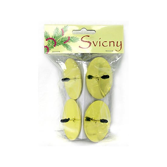Obrázek z Bodce na adventní svíčku - zlatá / 4 ks