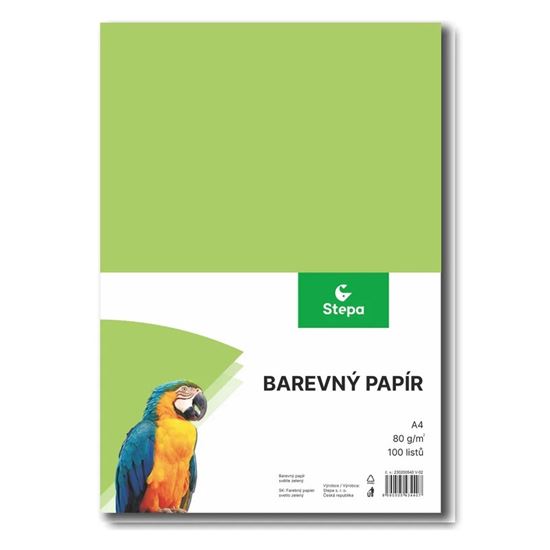 Obrázek z Papír barevný - A4 / 80 g / 100 listů / sv.zelená
