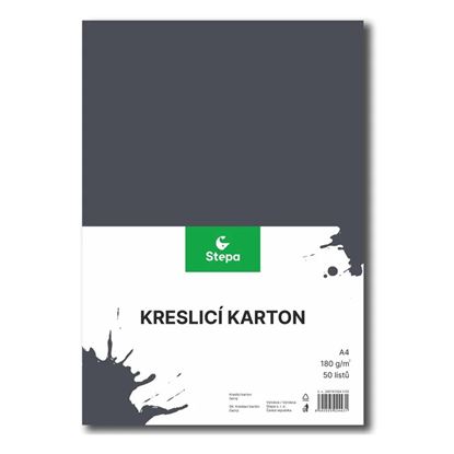 Obrázek Kreslicí karton - A4 / 180 g / 50 listů / černá