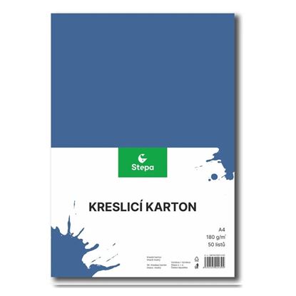 Obrázek Kreslicí karton - A4 / 180 g / 50 listů / tm.modrá