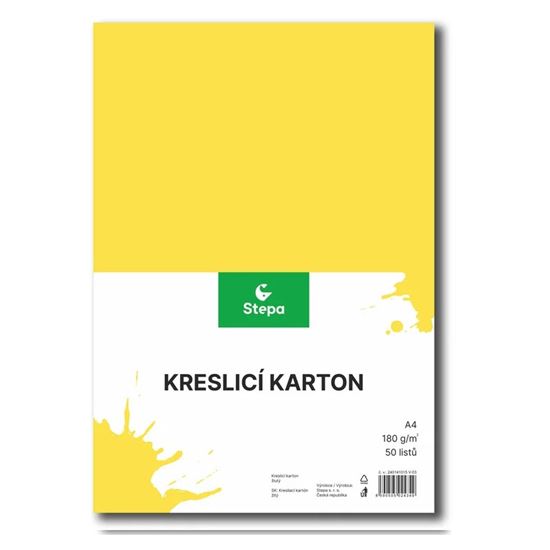 Obrázek z Kreslicí karton - A4 / 180 g / 50 listů / žlutá