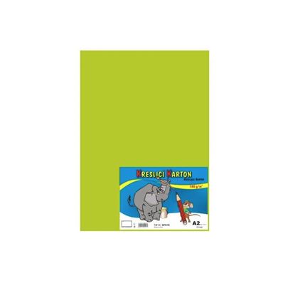 Obrázek Barevný karton - A2 / 180 g / 10 listů / sv.zelená