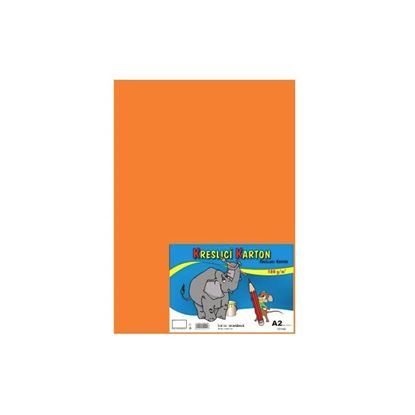 Obrázek Barevný karton - A2 / 180 g / 10 listů / oranžová