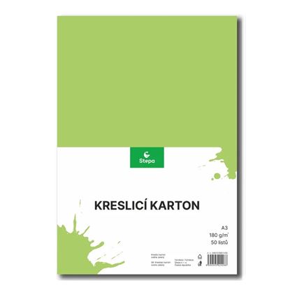 Obrázek Barevný karton - A3 / 180 g / 50 listů / sv.zelený