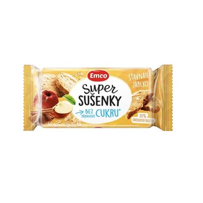 Obrázek Ovesné sušenky Emco Super Sušenky bez cukru - šťavnaté jablko / 60 g